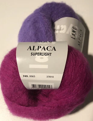 $7.50 • Buy LANG YARNS ALPACA SUPERLIGHT Yarn - Choose From 2 Colors