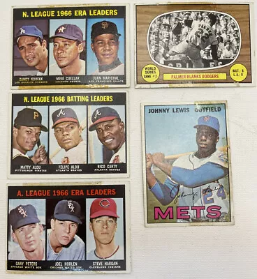 1967 Topps 5 Cards Lot Sandy Koufax - Juan Marichal - Matty Alou - Jim Palmer VG • $22.90