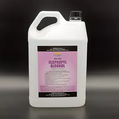 $28.50 • Buy 5 Litre 70% Isopropyl Rubbing Alcohol Isopropanol Disinfectant Cleaner, Ipa