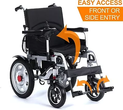 500W Dual Motor Electric Wheelchair Folding Mobility Aid Motorized Wheelchairat • $446.48