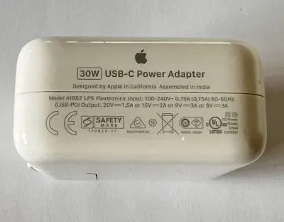 Genuine Apple 30W USB-C Power Adapter Charger A1882 MR2A2LL/A • $17.99