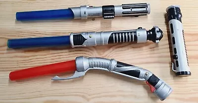 £69.99 • Buy 4 X Star Wars Extendable Lightsaber With Lights & Sounds 1999 & 2001 Rare Hasbro