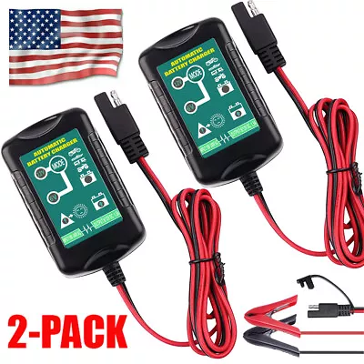 2x Automatic Battery Charger Maintainer Motorcycle Trickle Float For 6V 12V 1.5A • $37.99