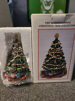 The International Christmas Tree Collection Holiday Music Box Germany NOS • $19.95