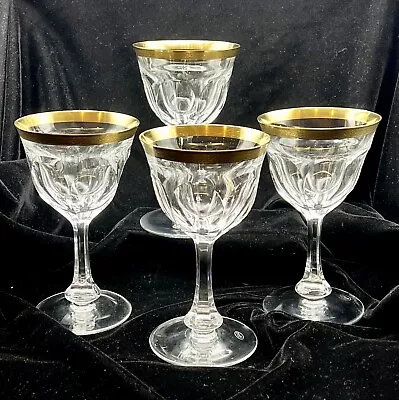 Moser Lady Hamilton Crystal Glass Water Goblet 7 1/2” Gold Encrusted • $98.99