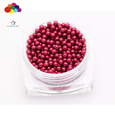 1000 Pcs 12g Glass Pearl Wine Red Micro Beads Small No Hole 1.5-2mm Nail Art • $0.99