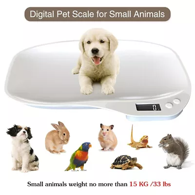Electric Pet Weighing Scales Dog Animal Cat Toddler Baby Digital 15KG Home Scale • £16.99