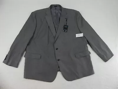 J Ferrar Suit Jacket Mens 58 Big Reg Gray Ultra Comfort Lined Stretch • $49.99
