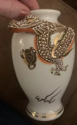 Vintage Porcelain 3D Dragon Occupied Japan Satsuma 6” Petite Vase • $69.70
