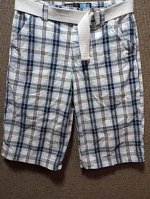 South Pole Dynamic Size 34 Men's Bermuda Shorts Plaid With Belt • $16