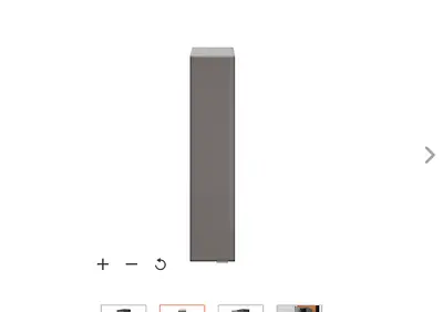 B&Q GoodHome Imandra Gloss Anthracite Deep Wall Cabinet W200 H900 D360mm • £39