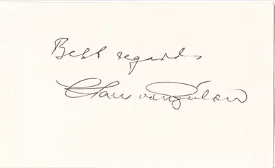 Claus Von Bulow Signed Autographed Index Card AMCo COA 19636 • $59.99