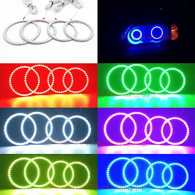 RGB Halo Rings For Volvo S60R V70R 04-07 Headlight LED Devil Angel Eyes Lamps • $53.99