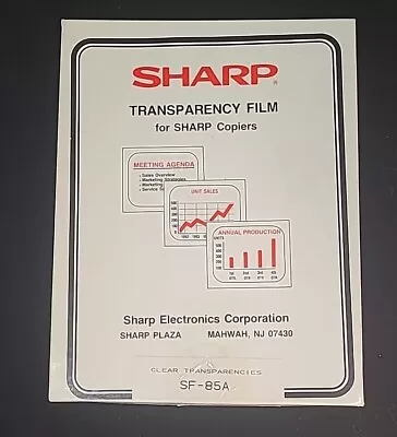 Vintage Sharp Transparency Film For Sharp Copiers 95 Sheets SF-85A • $20