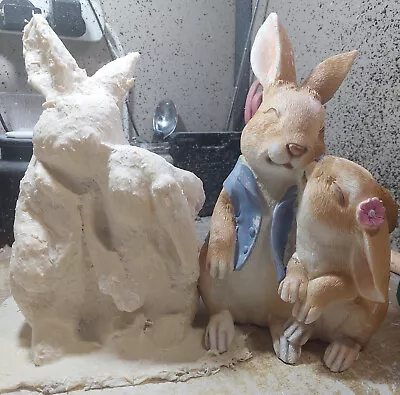 Handmade Latex & Fibreglass Strands Rabbits Kissing Mould • £16