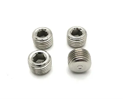 1/2  NPT Plugs NPTF 1/2 Inch In Pipe Thread Allen Head Chrome Intake Manifold • $12.95