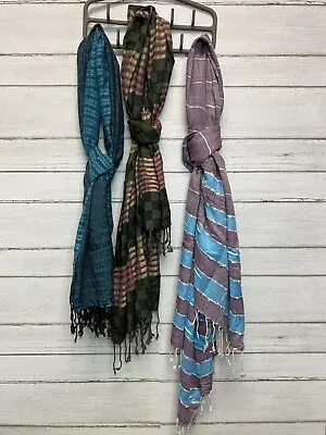 100% Radley Dupatta Boho Multi Color Scarves Shawl Wraps With Fringe One Size • £21.80