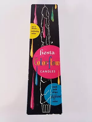 Vintage Taper Candles Fiesta ColorFlow Color Changing 11  New • £11.08