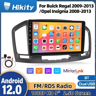 9  For Vauxhall Insignia Buick Regal 09-13 Android 12 Car Stereo Radio GPS WiFi • £109.99