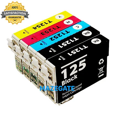 5pk 125 T125 Ink Cartridges For Epson NX125 NX127 NX130 NX230 NX420 NX530 NX625 • $12.98