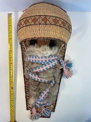 Native American Vintage Cradleboard Papoose Basketry • $275