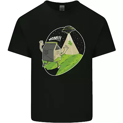 Cow Abduction Funny Alien UFO Food Mens Cotton T-Shirt Tee Top • $26.26