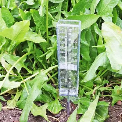 Measurement Clear Plastic Rain Gauge Rain Meter Weather Instrument Sprinkler • £4.56