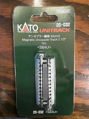 Kato 20-032 N-scale UniTrack Magnetic Uncoupler Track 64mm Straight (1) • $7.13