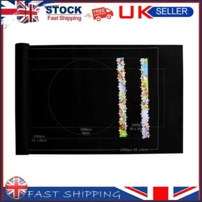 £6.08 • Buy 26x46 Inch Puzzles Mat Roll Jigsaw Felt Playmat For Up To 1500pcs (Black)