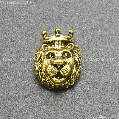 King Crown Lion Head Bracelet Necklace Connector Charm Beads Metal Findings • $1.82