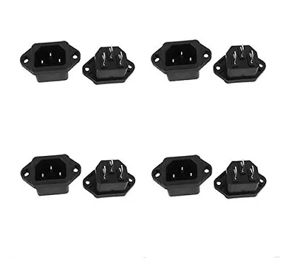 8pcs 3 Pin Iec 320 C14 Male Plug Panel Power Inlet Sockets Connectors Adapter Sc • $12.69