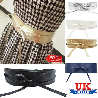 Wide Elastic Waist Belt Buckle Corset Stretch Cinch Dress Waistband Women Gift • £3.99