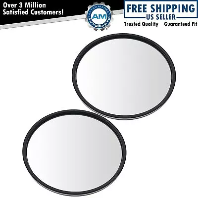 8.5  Round Convex Mirror Pair Stainless Steel Offset Stud W/ Mounting Bracket • $45.92