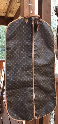 Vintage 1980’s Louis Vuitton Monogram And Leather Garment Bag Luggage Paris • $699.99