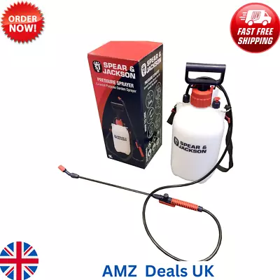 Spear & Jackson 5LPAPS 5 Litre Pump Action Garden Pressure Sprayer • £12