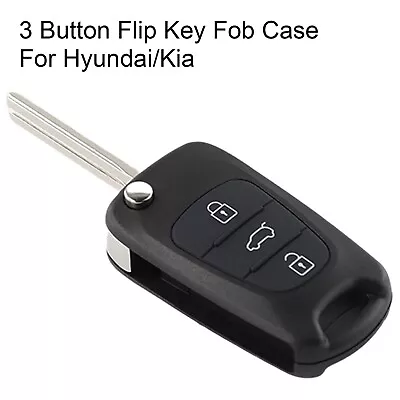3 Button Flip Key Fob Case Shell Cover For Hyundai I20 I30 X35 IX20 Veloster • $21.29
