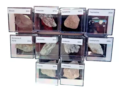 Thumbnail / Micromount Mineral Lot AS - 10 Fine Specimens In 1 X 1 X7/8  Boxes • $29.95