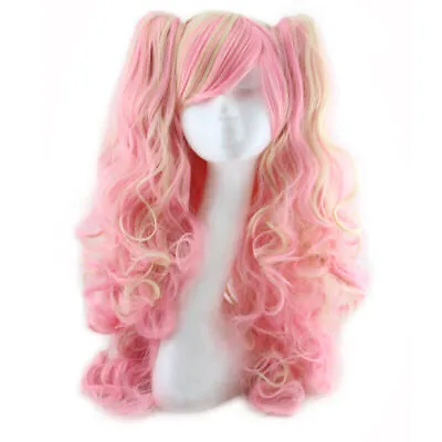 Fashion Lolita Full Curly Wigs Pigtails Wavy Hair Cosplay Costume Anime Party • £22.66