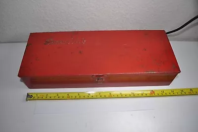 Vintage Snap On Red Metal Heavy Duty Tool Storage Box KRA-104 RARE 1980 - U.S.A. • $0.01