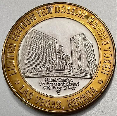 $3.25 • Buy 4 Queens Las Vegas Limited Edition $10 Gaming Token .999 Silver  Queen Of Clubs 