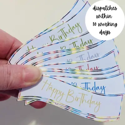 18 Happy Birthday Card Making Banners Scrapbook Embellishments DIY Craft Toppers • £3.29