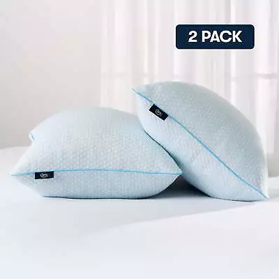 Serta Cool Blue Cluster Foam Pillow - 2 Pack (20 In X 28 In) • $18.68