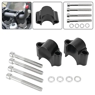 Black 28MM Handle Bar Riser Adapter Risers  For KAWASAKI Z900RS Z900/2018-2020 • £29.63