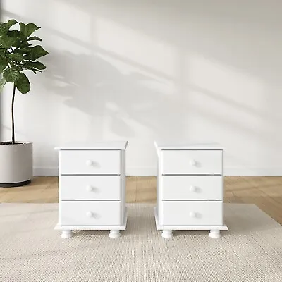 White Pair Of Bedside Tables - Hamilton BUN/HMT007/84491 • £105.89
