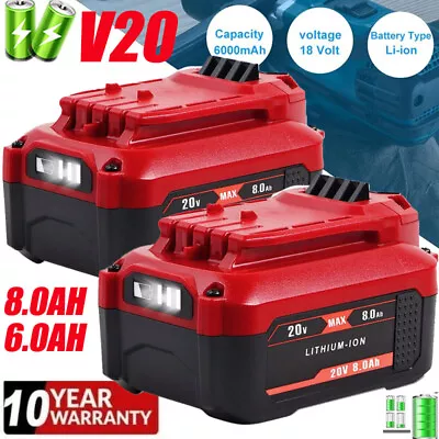 1-4Pack 20V For Craftsman V20 20 Volt 8.0 Li-ion Battery CMCB205 CMCB204 CMCB206 • $99.99