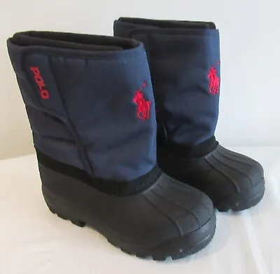 Boys Girls  Ralph Lauren Snow Boots Size UK 1  Eur  32 POLO NAVY £93 BRAND NEW • £21.98