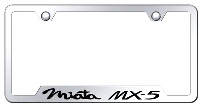 Mazda Miata MX5 Mirrored Chrome Notched License Plate Frame Official Licensed • $35.95
