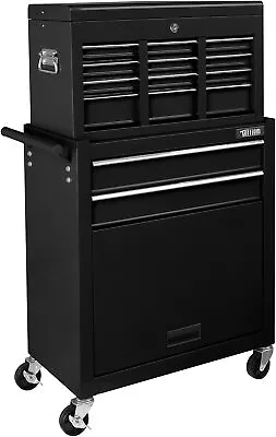 8-Drawer Lockable Rolling Tool Chest Tool Storage Cabinet Detachable Top W/Wheel • $179.99