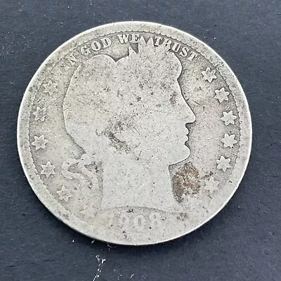 1908 O Barber Liberty Head Quarter US Coin • $5.97