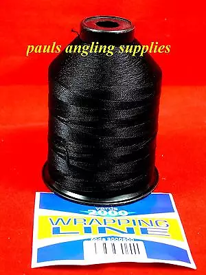 LINEAEFFE BULK SPOOL Fishing Rod Whipping Thread  2000 Yds  BLACK • £14.92